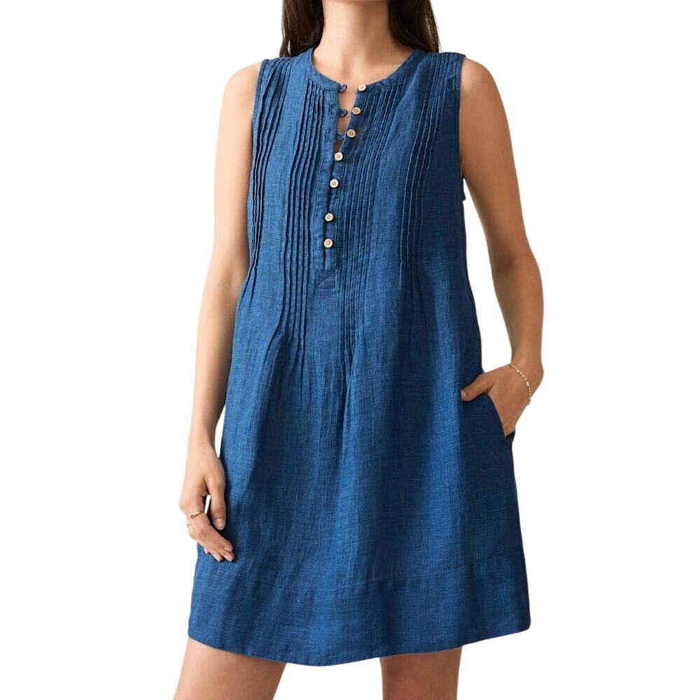 Faherty Isha Linen Dress, S